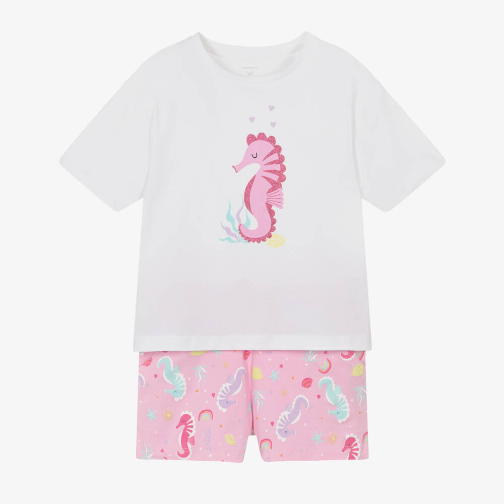 NAME IT-Girls Cotton Sea Life Shorts Ensemble | Childrensalon Outlet