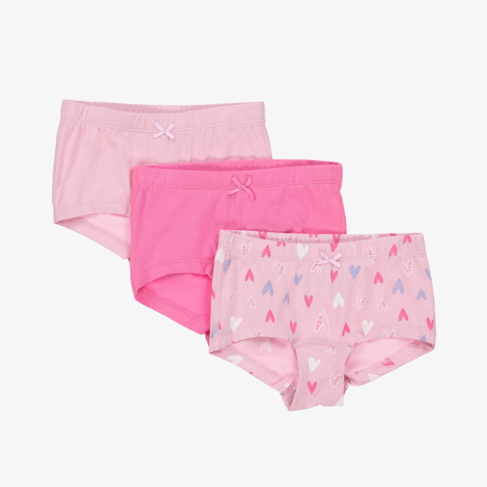 NAME IT-Girls Cotton Soft Pink Panties Trio | Childrensalon Outlet