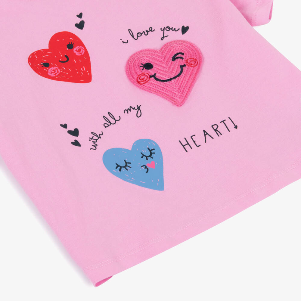 NAME IT-تيشيرت قطن للبنات بتصميم قلب | Childrensalon Outlet