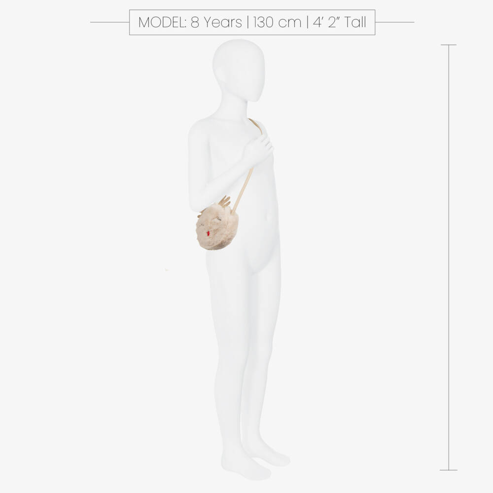 NAME IT-Girls Cream Reindeer Faux Fur Bag | Childrensalon Outlet