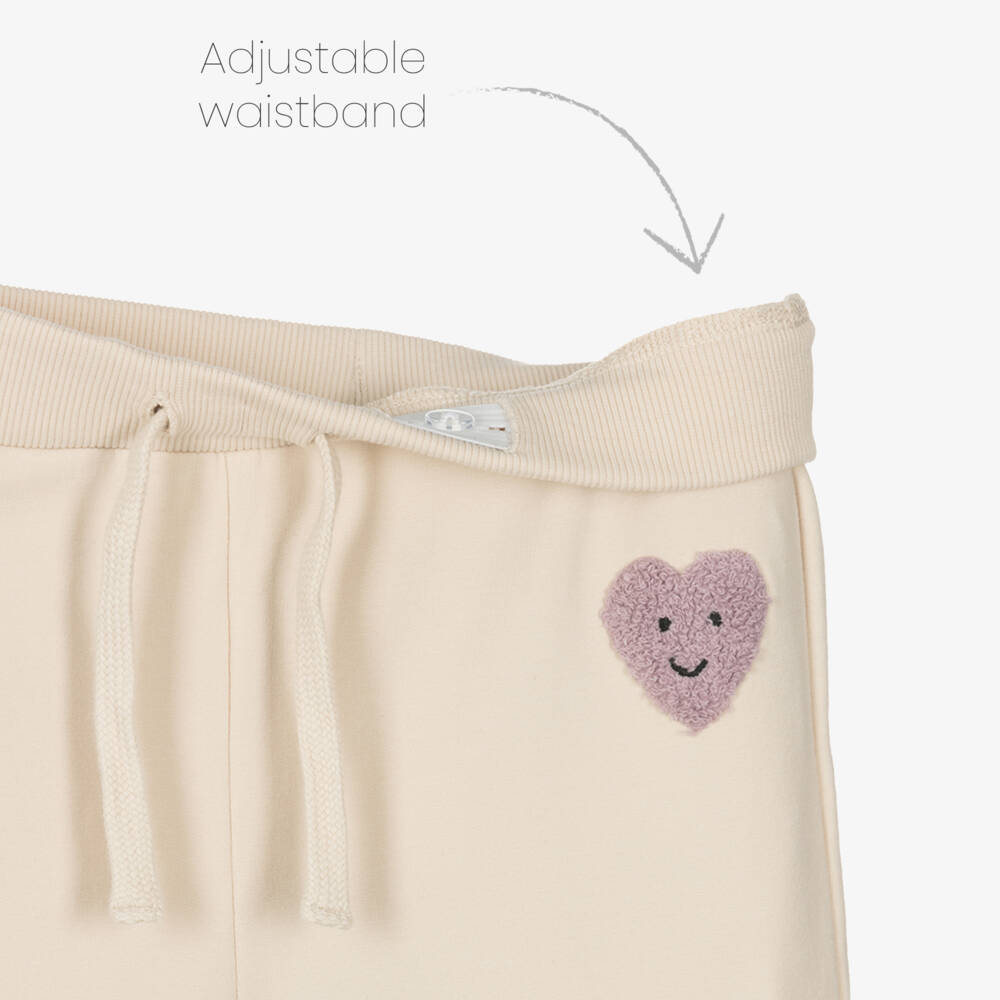 NAME IT-Girls Creamy Cozy Cotton Trousers | Childrensalon Outlet