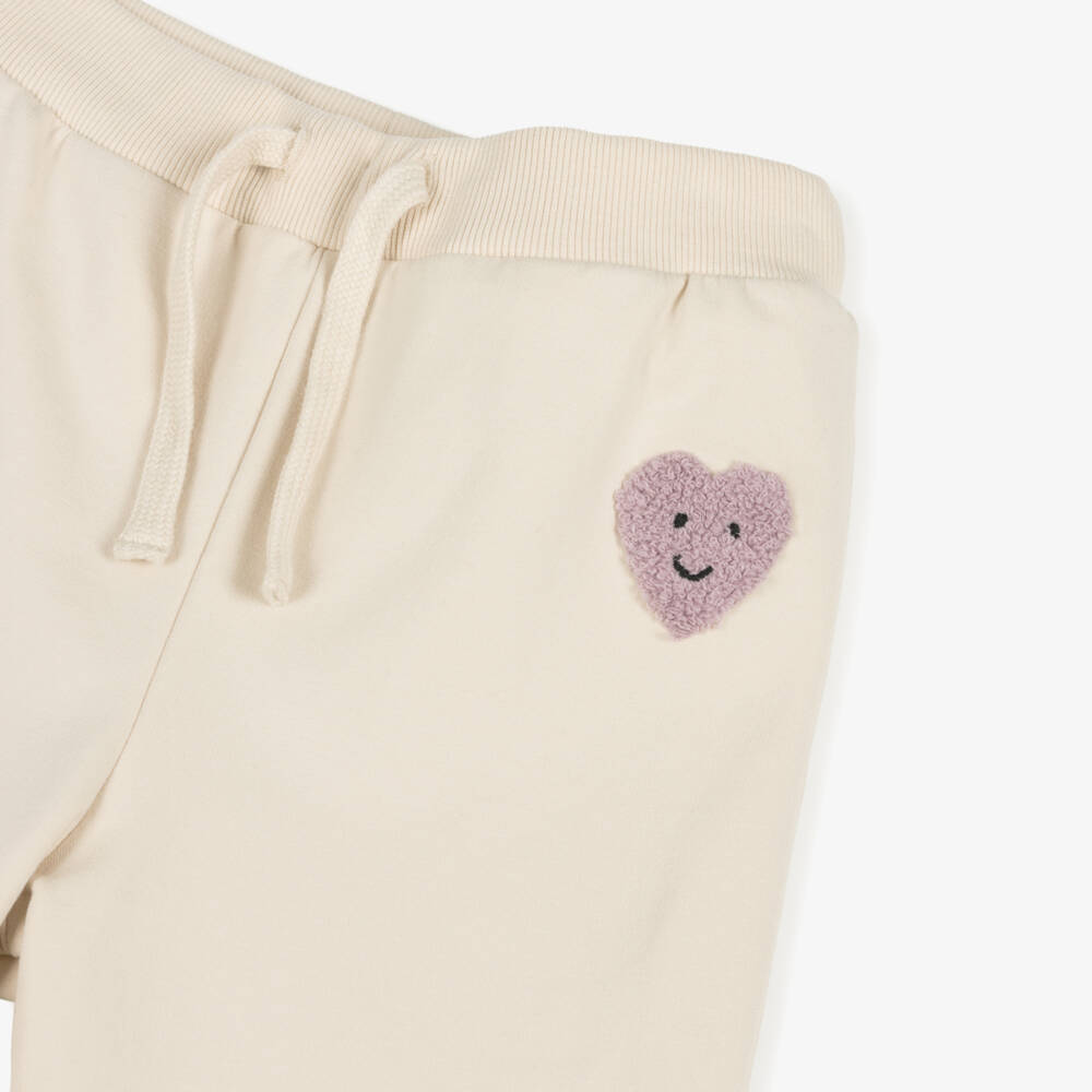 NAME IT-Girls Creamy Cozy Cotton Trousers | Childrensalon Outlet