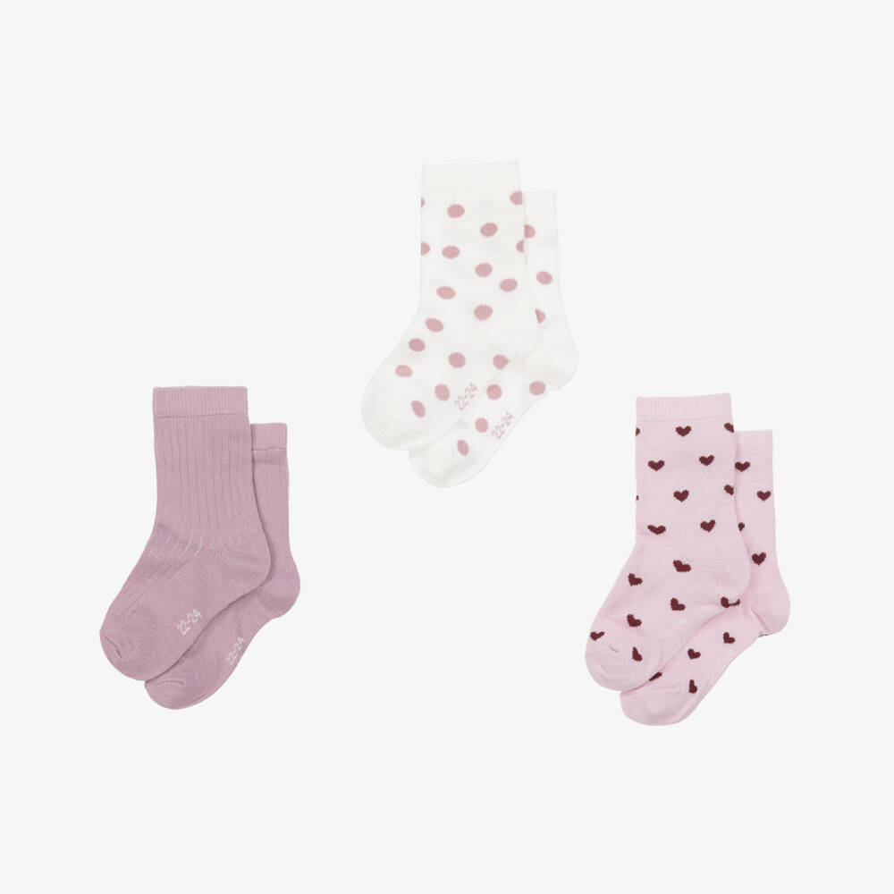 NAME IT-Girls Delightful Pink Sock Trio | Childrensalon Outlet