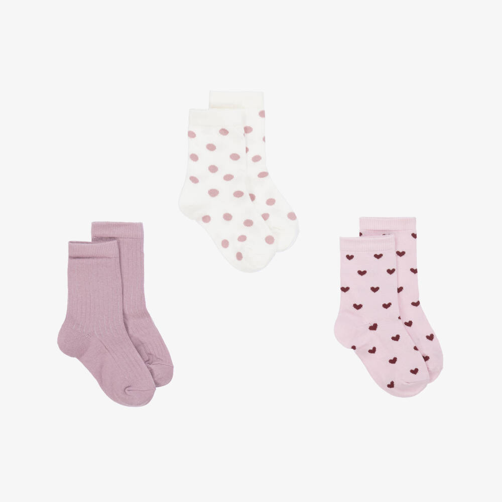 NAME IT-Girls Delightful Pink Sock Trio | Childrensalon Outlet