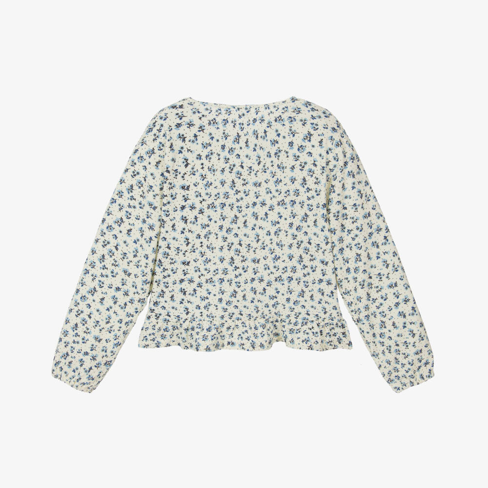 NAME IT-Блузка с рюшами и цветочным узором для девочек | Childrensalon Outlet