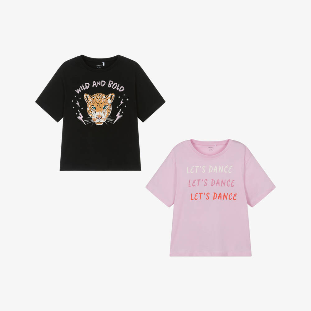 NAME IT-Girls' Dual Tone Cotton Tees Duo | Childrensalon Outlet