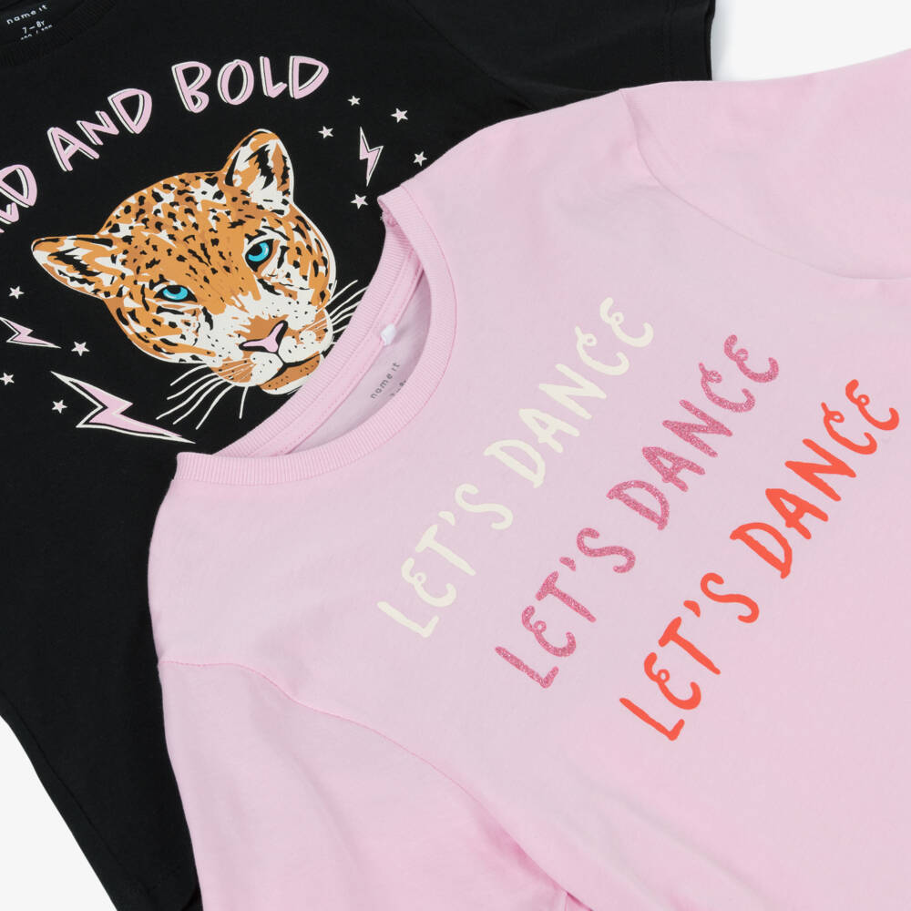 NAME IT-Girls' Dual Tone Cotton Tees Duo | Childrensalon Outlet