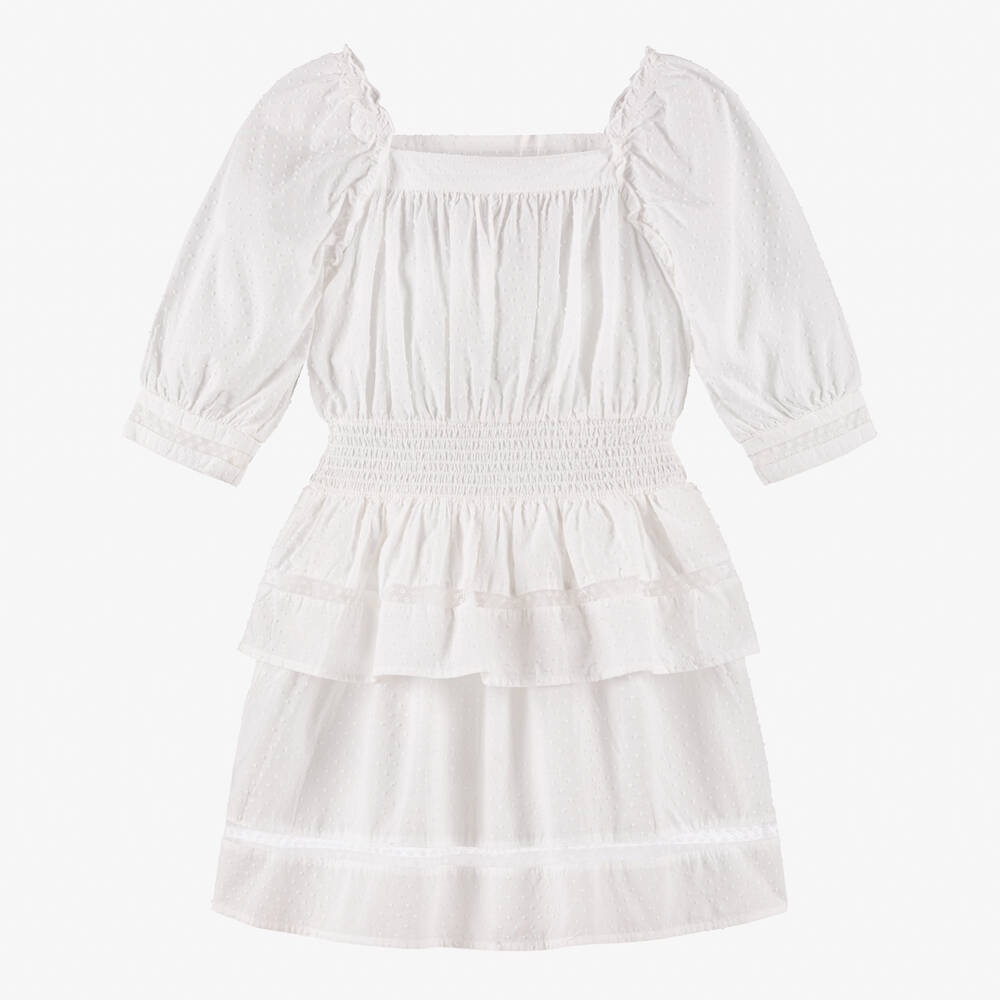 NAME IT-Элегантное белое хлопковое платье для девочек | Childrensalon Outlet