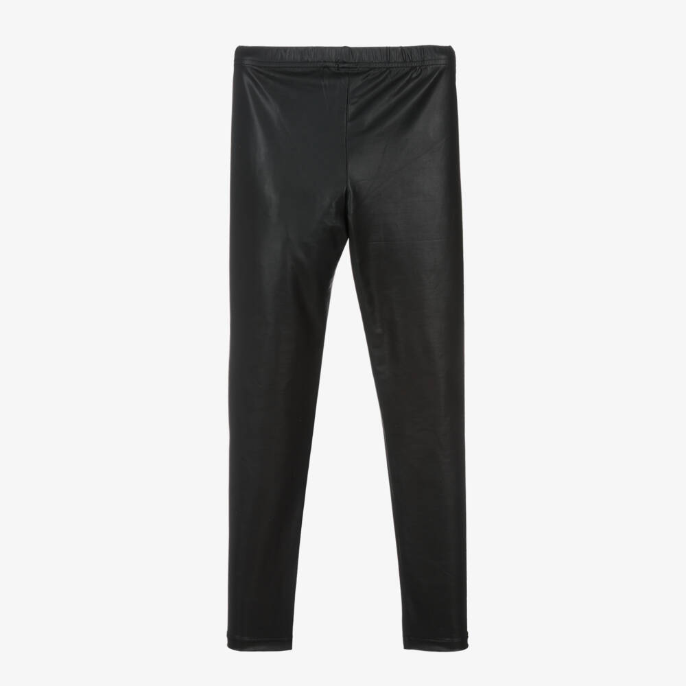 NAME IT-Girls Faux Leather Black Trousers | Childrensalon Outlet