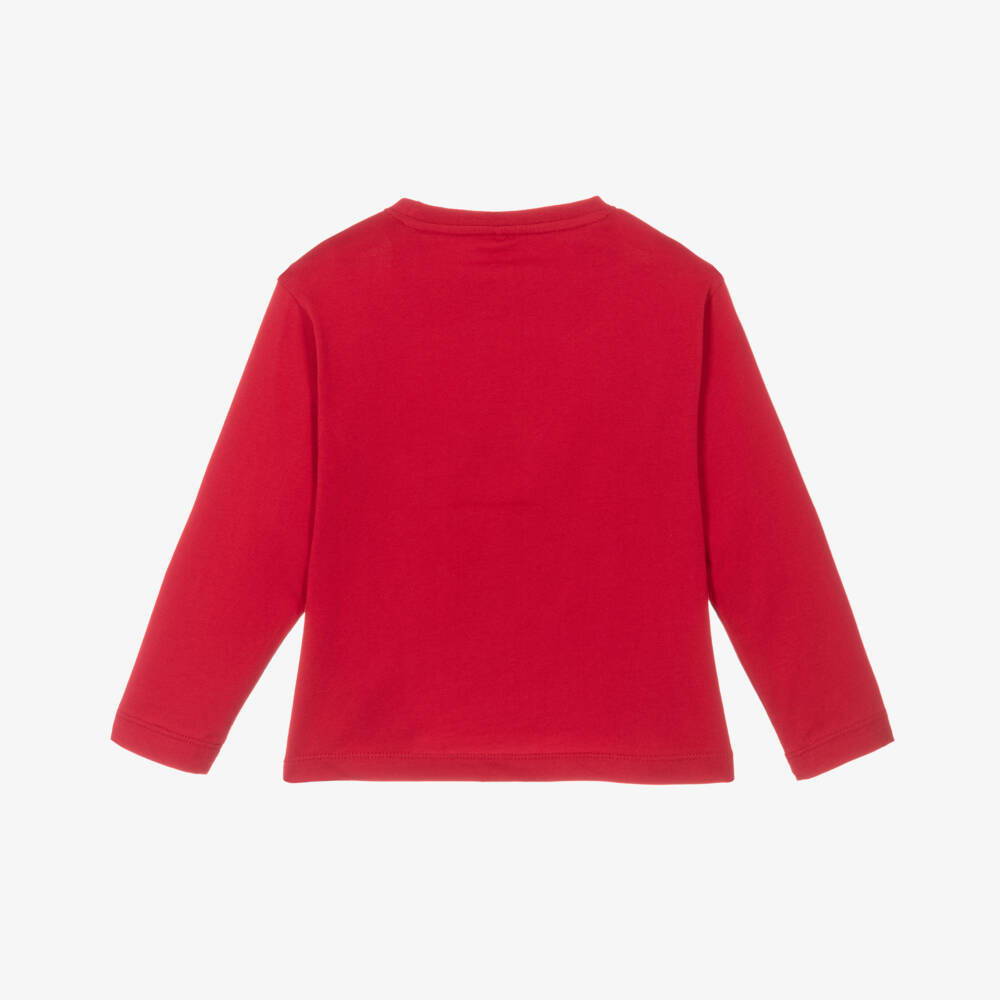 NAME IT-Girls Festive Red Cotton Top | Childrensalon Outlet