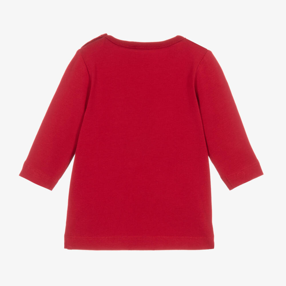 NAME IT-Girls Festive Red Cotton Top | Childrensalon Outlet