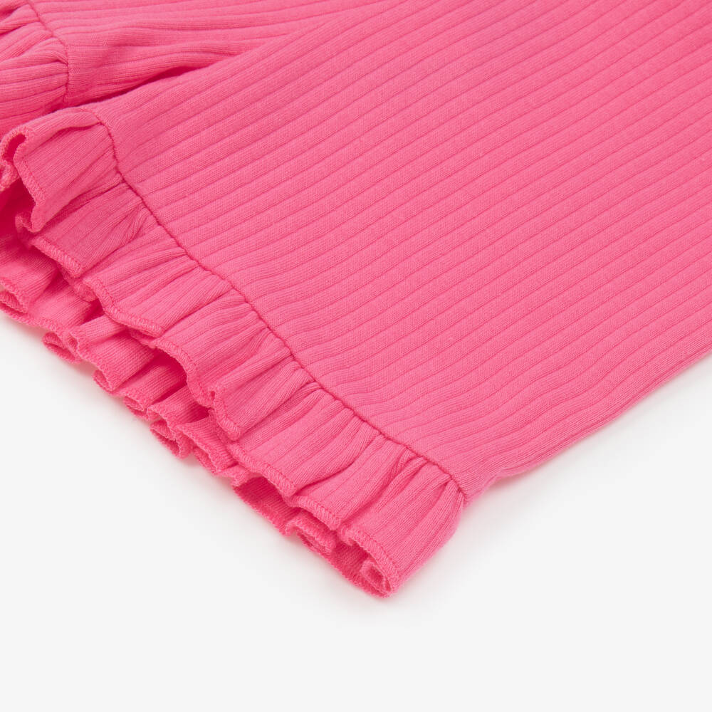NAME IT-Girls' Fuchsia Ribbed Cotton Shorts | Childrensalon Outlet