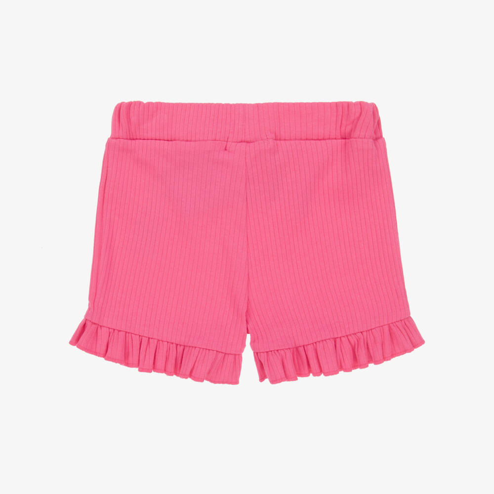 NAME IT-Girls' Fuchsia Ribbed Cotton Shorts | Childrensalon Outlet