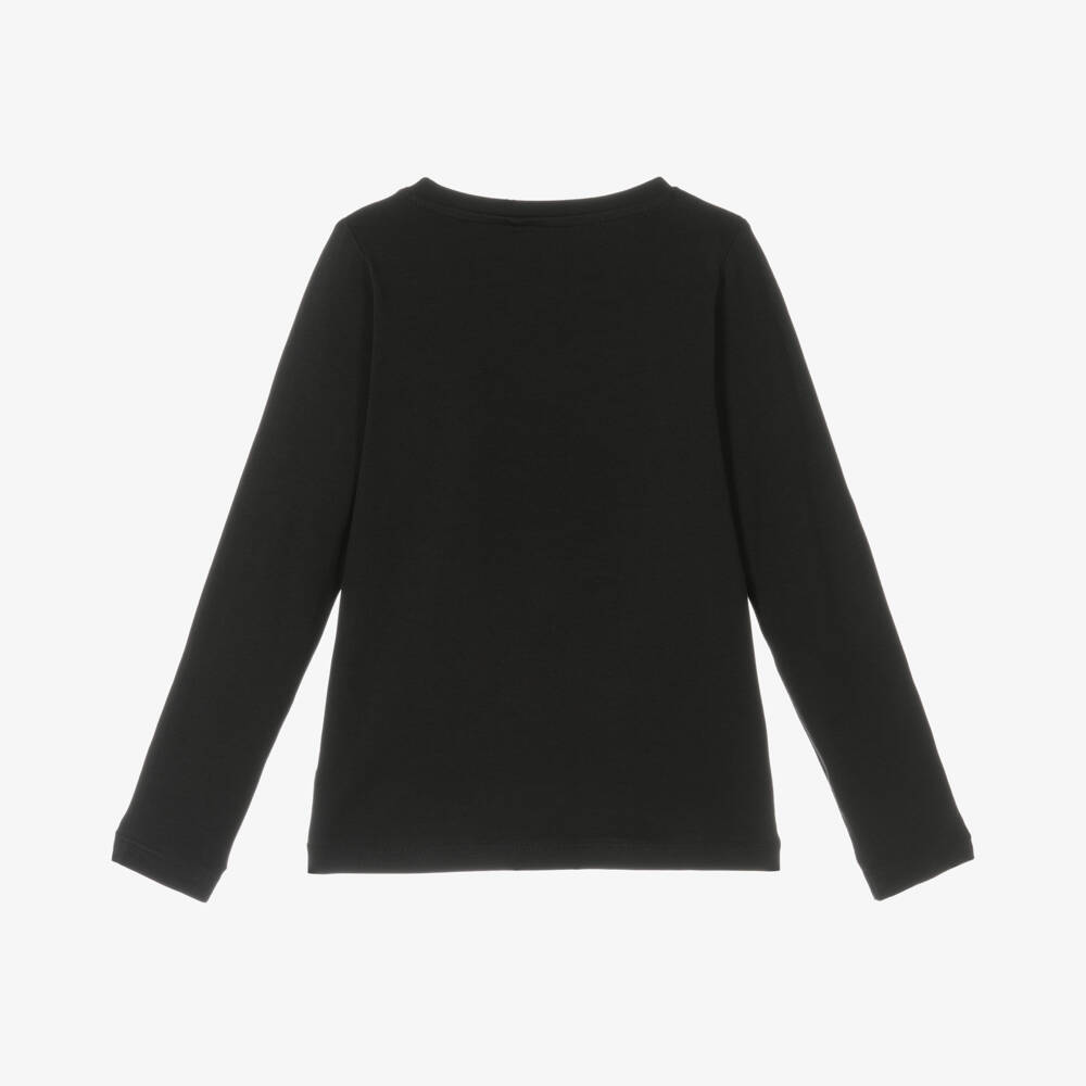 NAME IT-Girls Glitter Star Black Top | Childrensalon Outlet