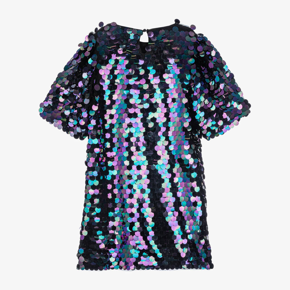 نيم إت-فستان ترتر لون بنفسجي وأسود | Childrensalon Outlet