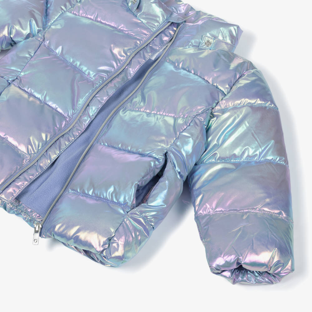 NAME IT-Girls Iridescent Lilac Puffer Jacket | Childrensalon Outlet