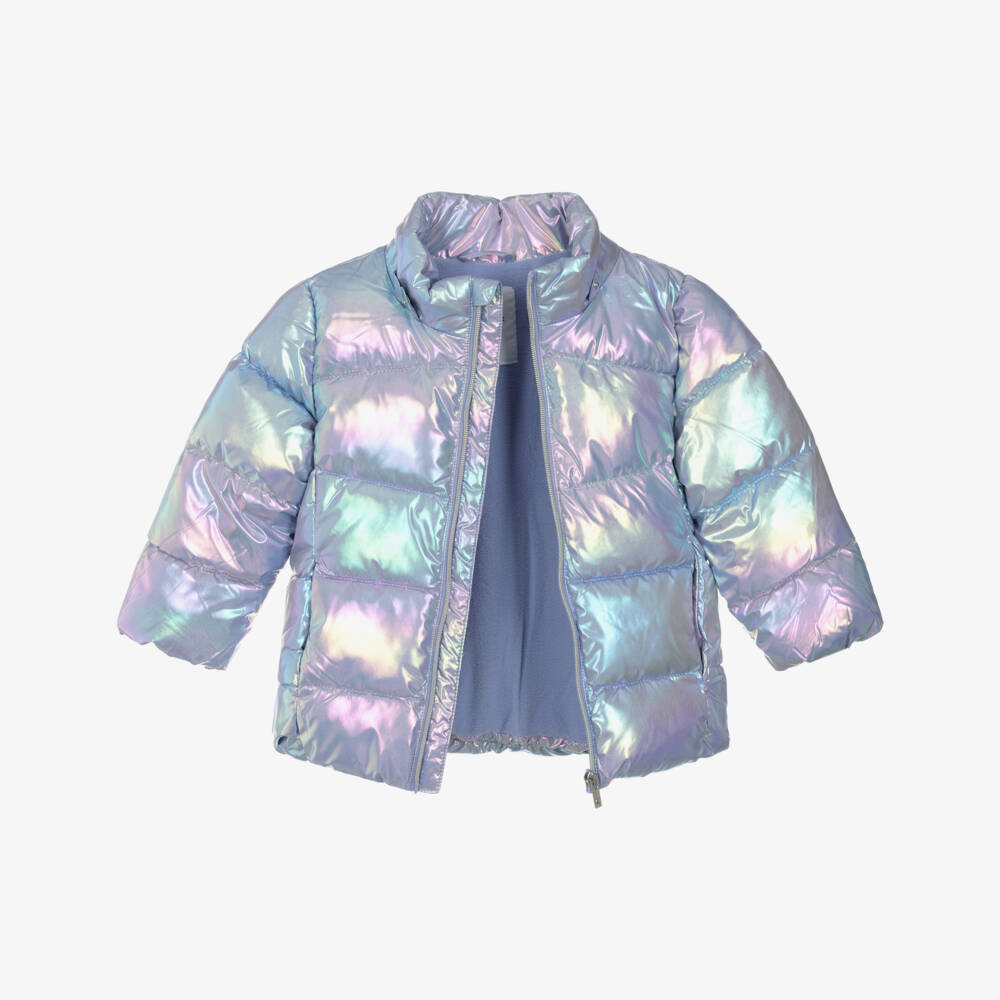 NAME IT-Girls Iridescent Lilac Puffer Jacket | Childrensalon Outlet