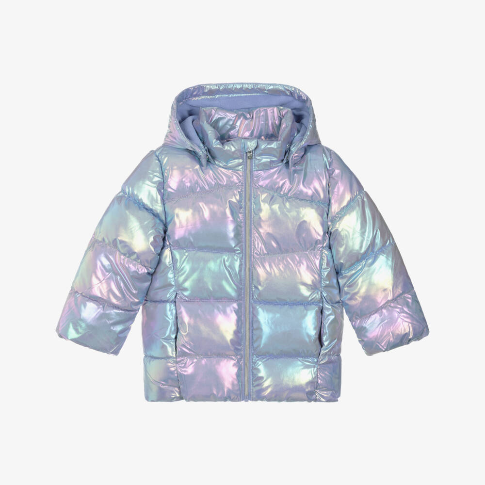 NAME IT-Girls Iridescent Lilac Puffer Jacket | Childrensalon Outlet