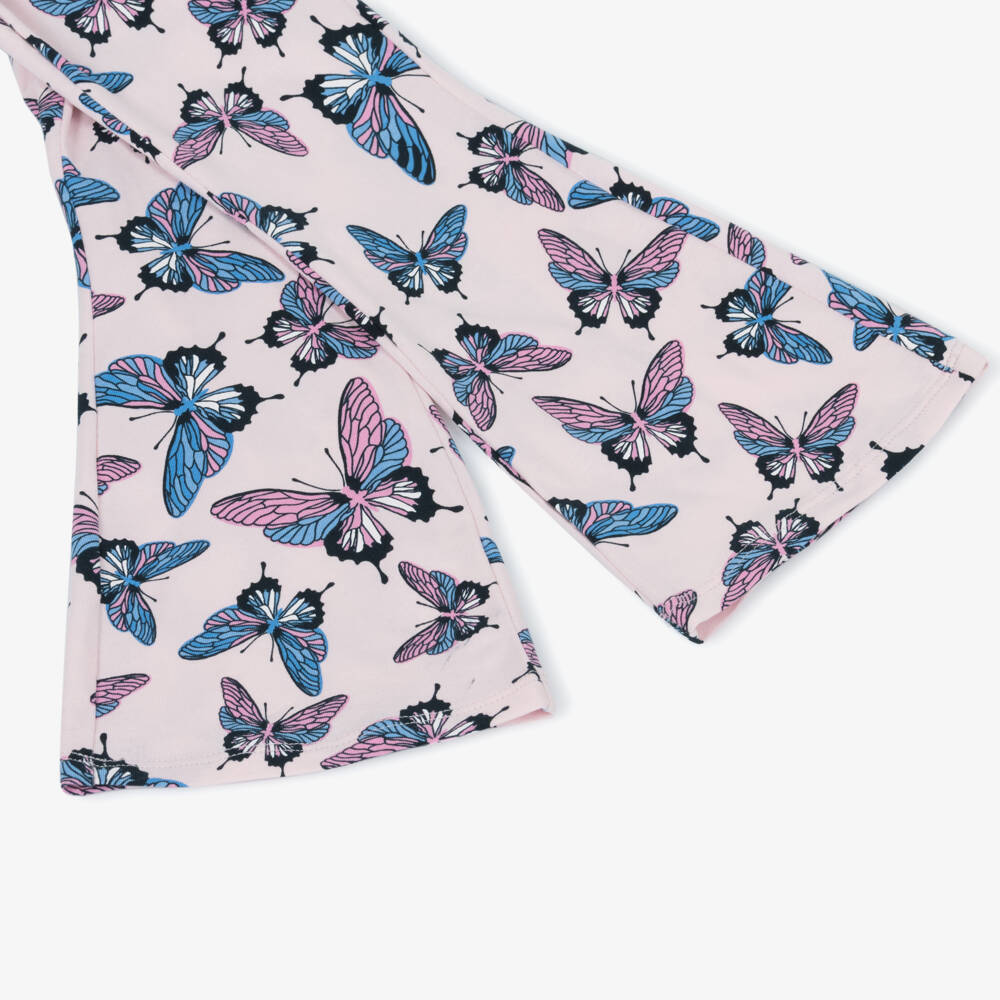 NAME IT-Girls Ivory Flared Butterfly Leggings | Childrensalon Outlet
