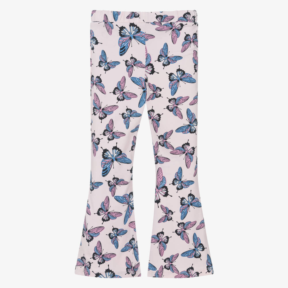 NAME IT-Girls Ivory Flared Butterfly Leggings | Childrensalon Outlet
