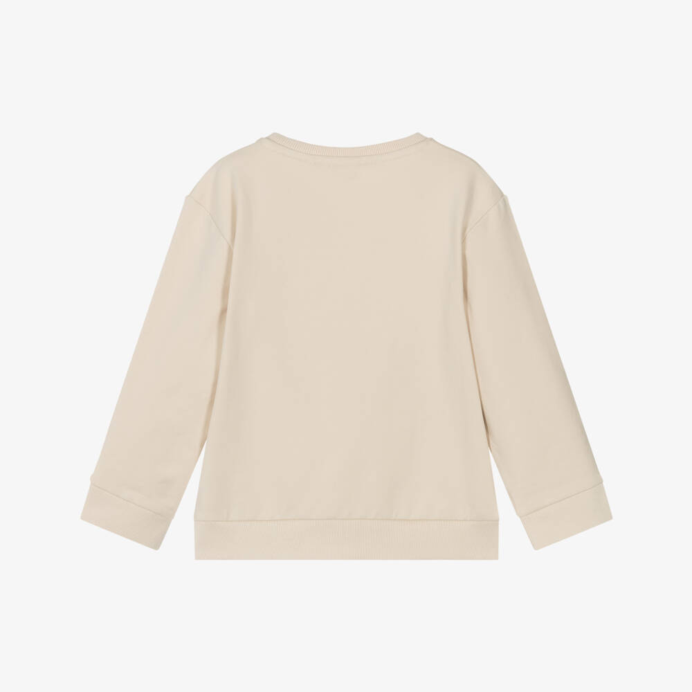 NAME IT-Girls Ivory Heart-Adorned Cotton Top | Childrensalon Outlet