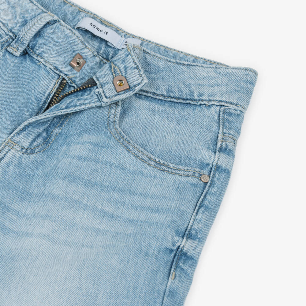 NAME IT-Girls Light Indigo Wide-Leg Trousers | Childrensalon Outlet