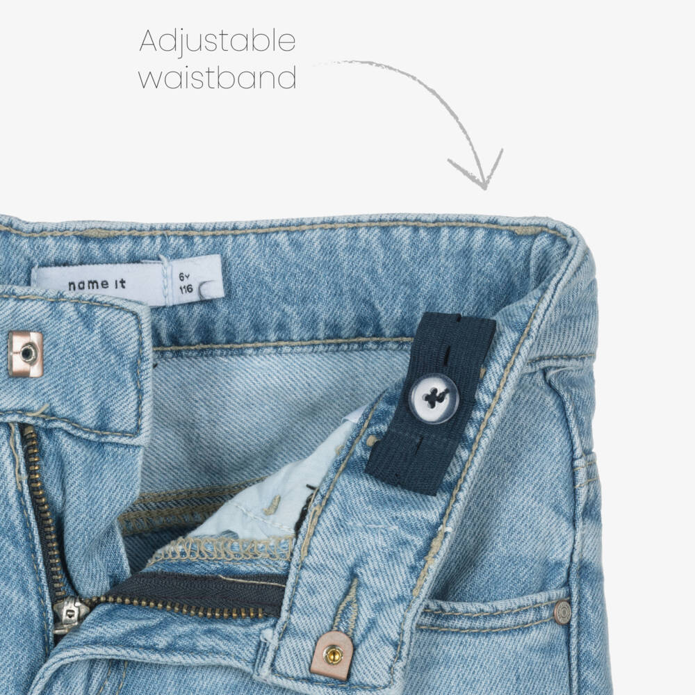 NAME IT-Girls Light Indigo Wide-Leg Trousers | Childrensalon Outlet