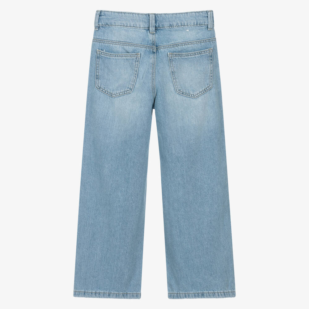 NAME IT-Girls Light Indigo Wide-Leg Trousers | Childrensalon Outlet