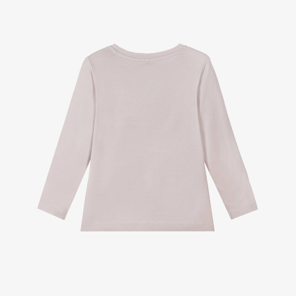 NAME IT-Girls Light Purple Long Sleeved Heart Print Top | Childrensalon Outlet