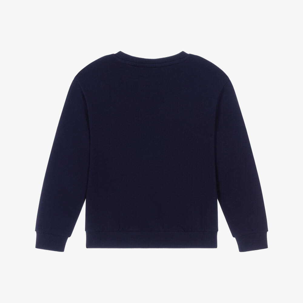 NAME IT-Girls Navy Blue Cotton Festive Mug Sweatshirt | Childrensalon Outlet