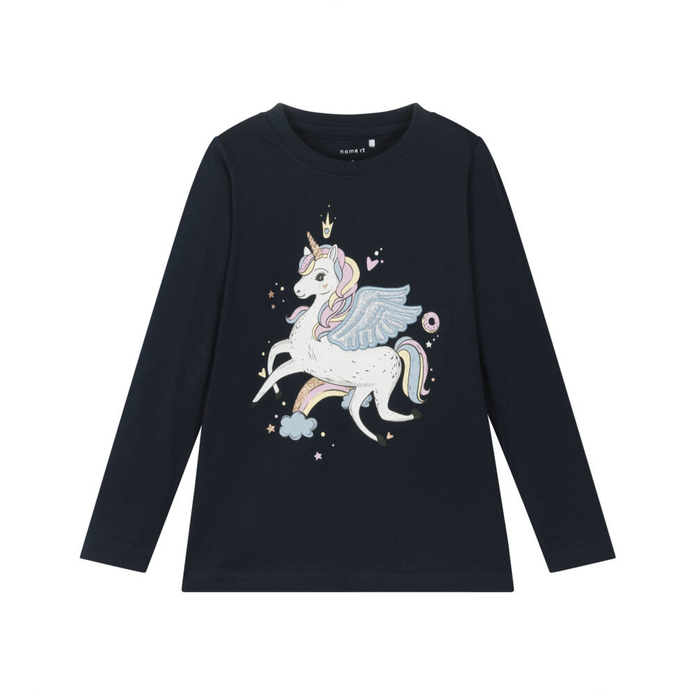 NAME IT-Girls Navy Unicorn Magic Tee | Childrensalon Outlet