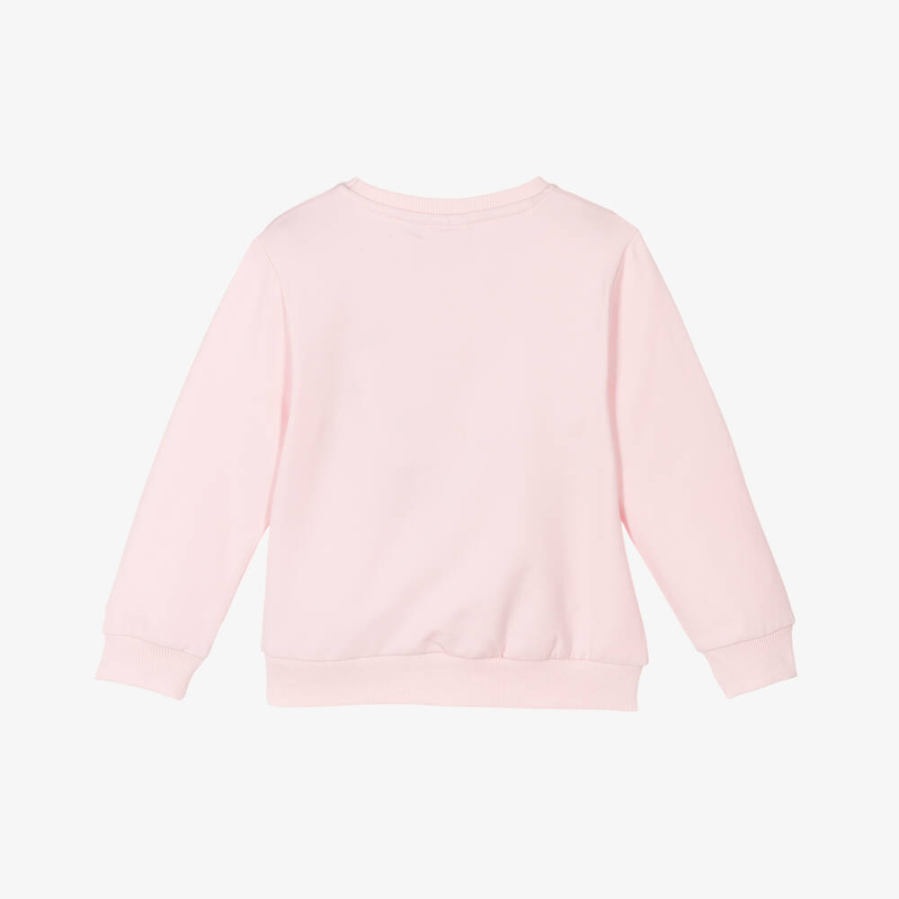 NAME IT-Girls Organic Cotton Pink Heart Pullover | Childrensalon Outlet