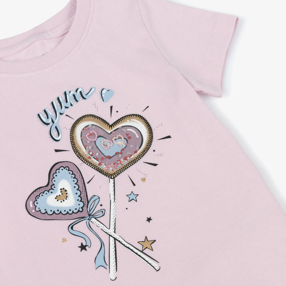NAME IT-Girls Organic Pink Lollipop Tee | Childrensalon Outlet
