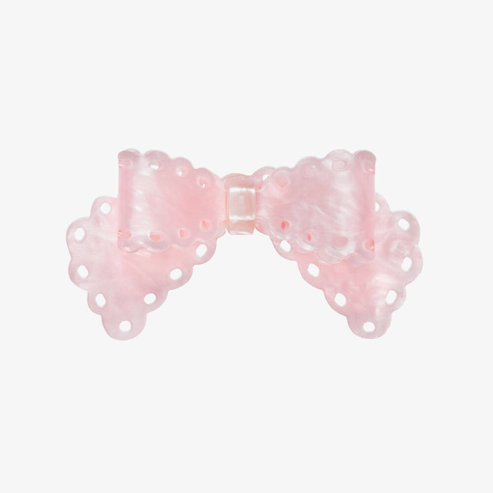 NAME IT-Girls Pale Pink Bow Hair Clip (7.5cm) | Childrensalon Outlet