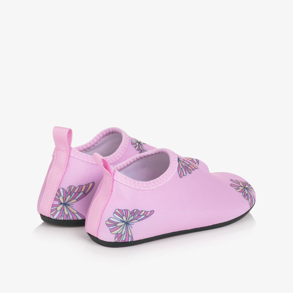 NAME IT-Girls Pink Aqua Shoes with Butterfly Print | Childrensalon Outlet