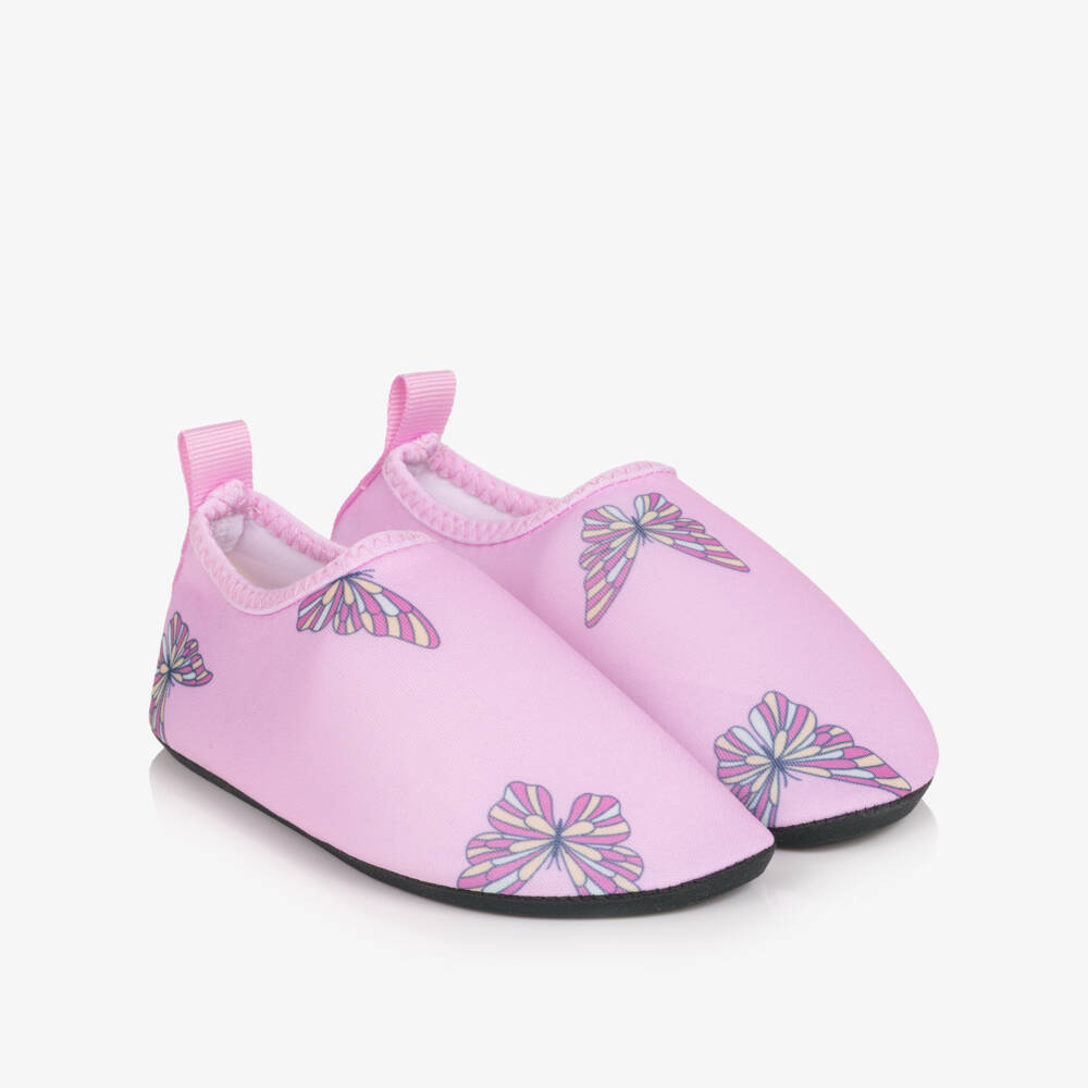 NAME IT-Girls Pink Aqua Shoes with Butterfly Print | Childrensalon Outlet