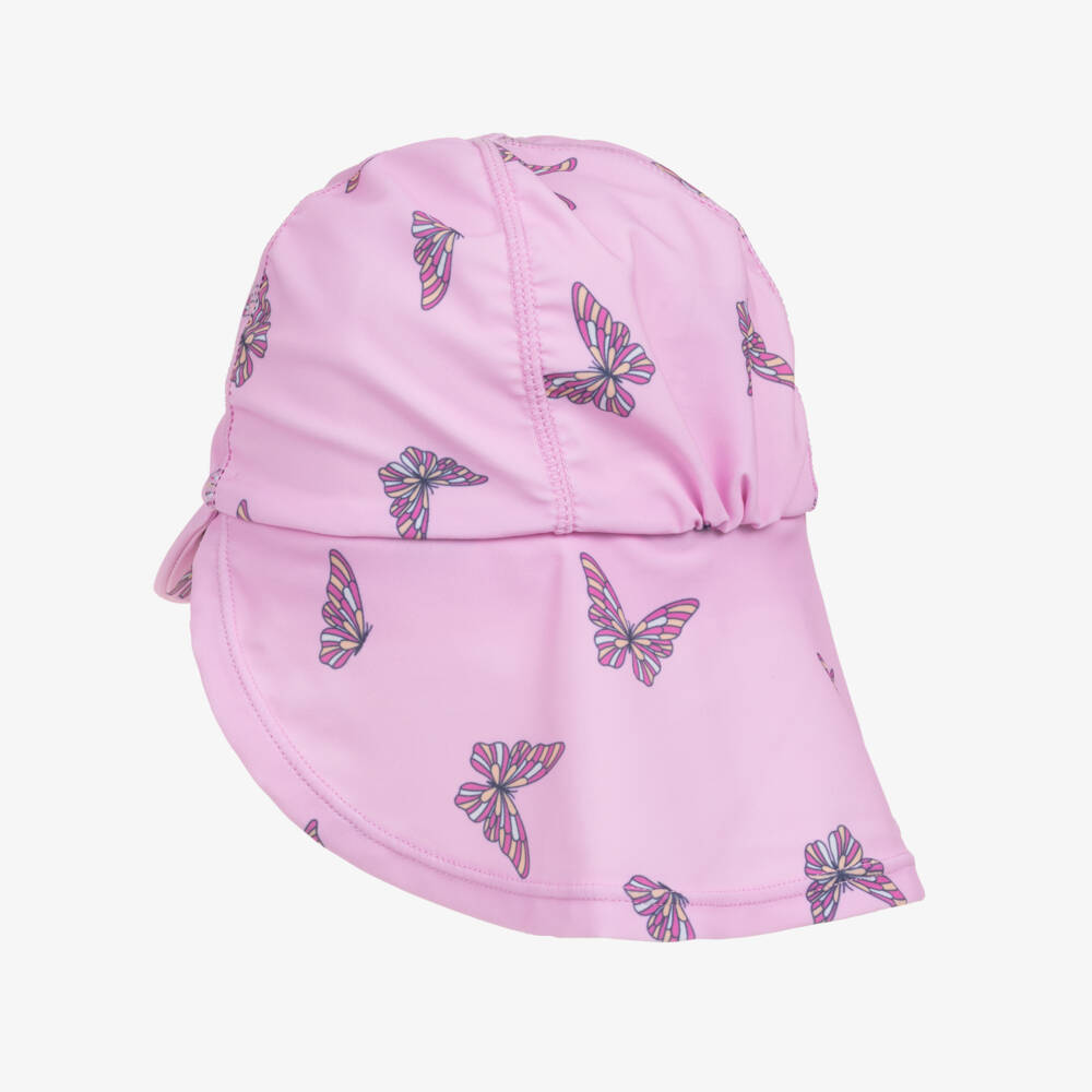 NAME IT-Girls Pink Butterfly Print Swim Hat (UPF50+) | Childrensalon Outlet