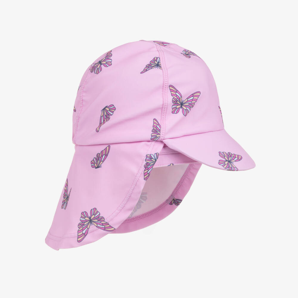 NAME IT-Girls Pink Butterfly Print Swim Hat (UPF50+) | Childrensalon Outlet