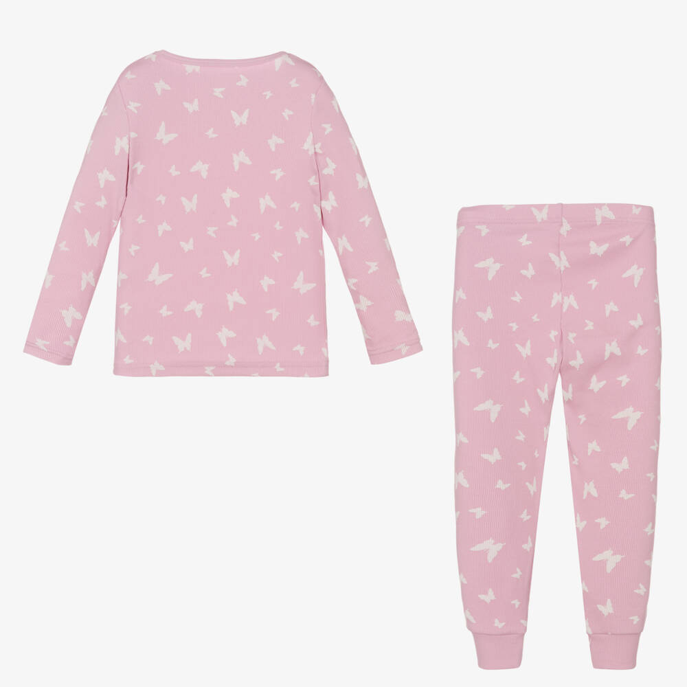 NAME IT-Girls Pink Cotton Butterfly Pyjamas | Childrensalon Outlet