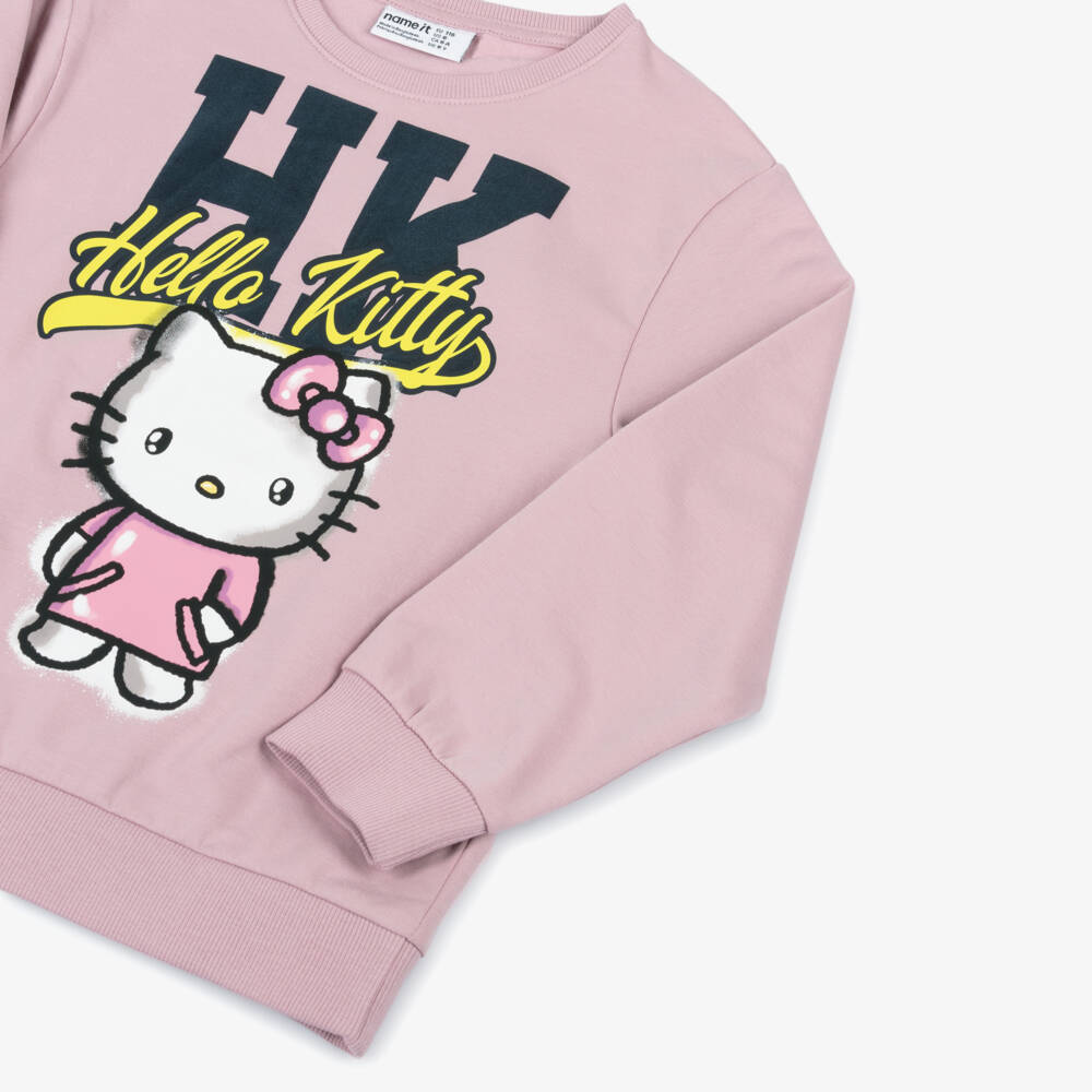 NAME IT-Girls Pink Cotton Hello Kitty Sweatshirt | Childrensalon Outlet
