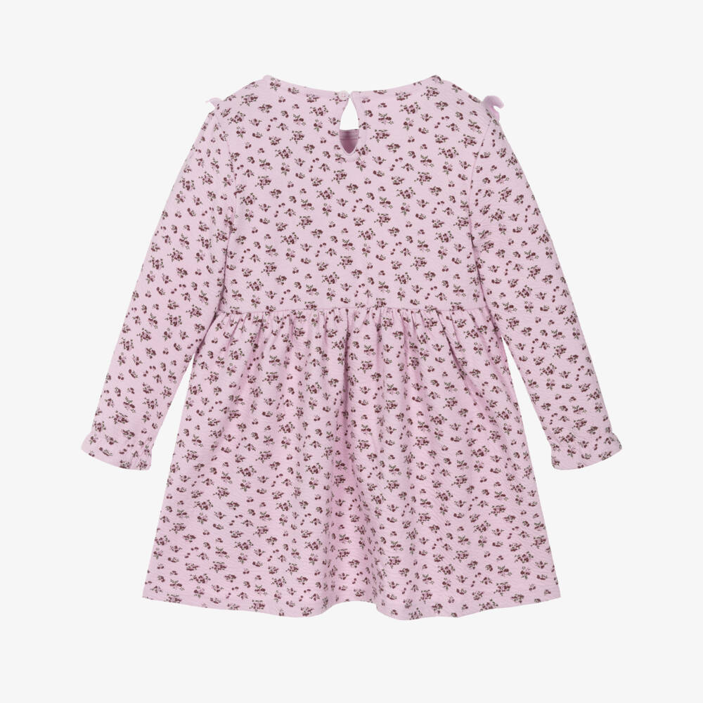 NAME IT-Платье из розового трикотажа с цветочным узором для девочек | Childrensalon Outlet