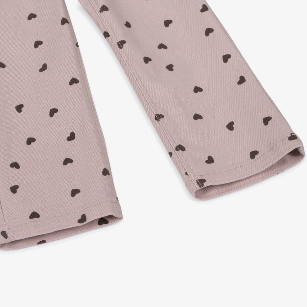 NAME IT-Girls Pink Heart Pattern Trousers | Childrensalon Outlet