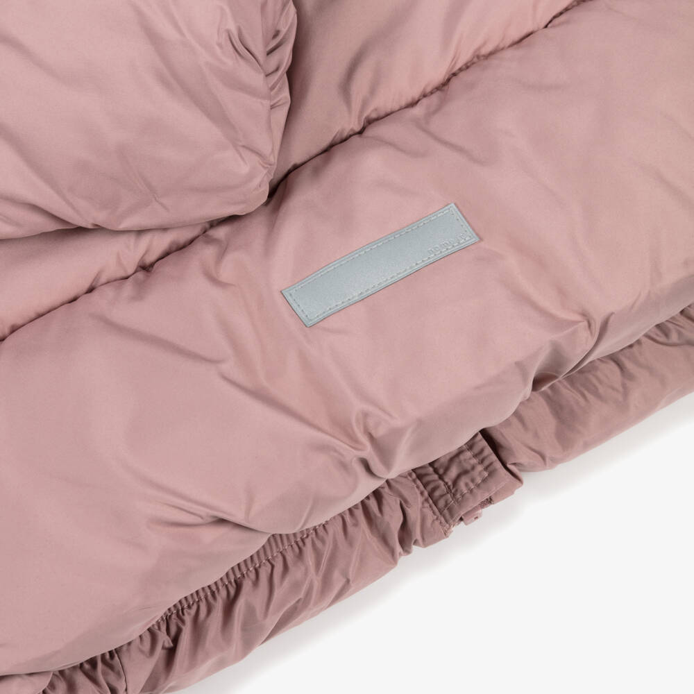 NAME IT-Girls Pink Hooded Puffer Jacket with Fleece Lining | Childrensalon Outlet