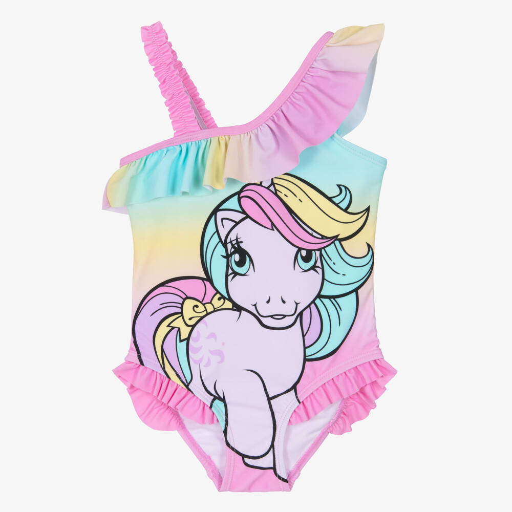 NAME IT-Girls Pink My Little Pony Ruffle Swimsuit | Childrensalon Outlet