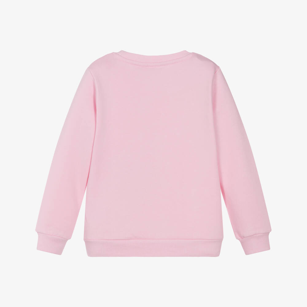 NAME IT-Girls Pink Organic Cotton Heart Bag Print Sweatshirt | Childrensalon Outlet