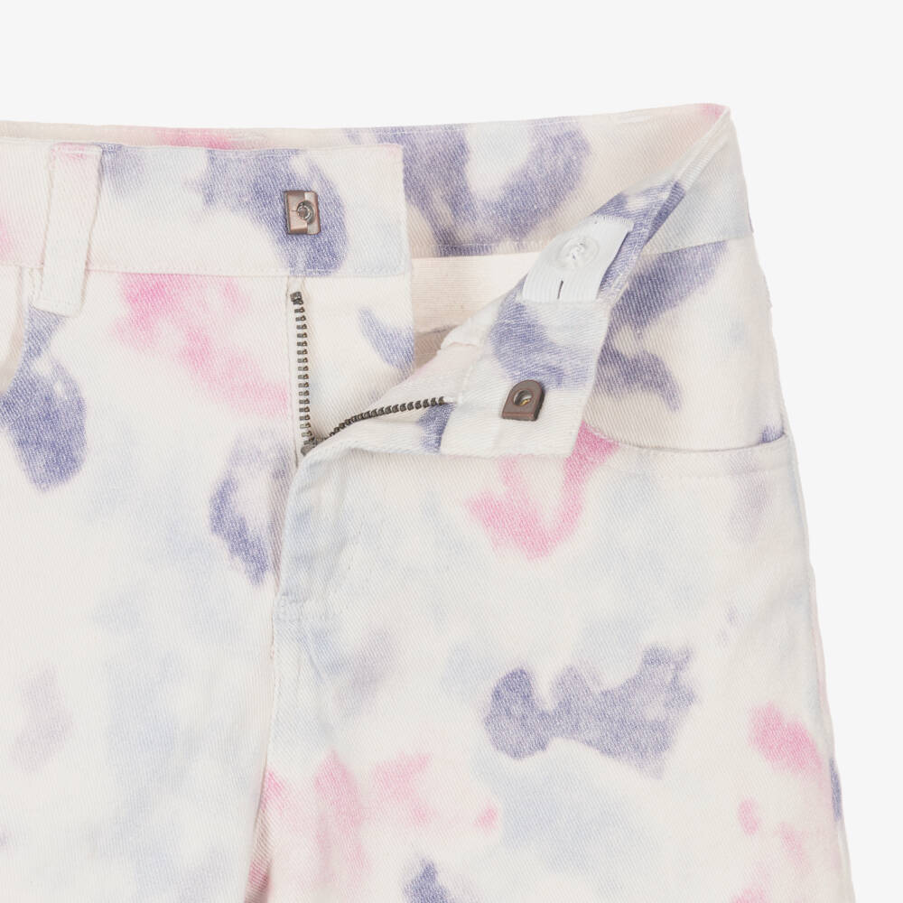 NAME IT-Girls Pink & Purple Tie-Dye Denim Shorts | Childrensalon Outlet