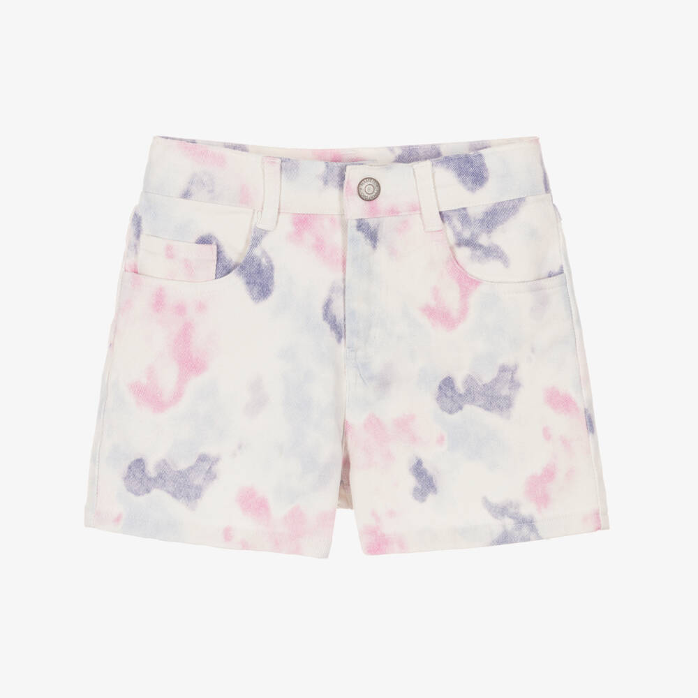 NAME IT-Girls Pink & Purple Tie-Dye Denim Shorts | Childrensalon Outlet