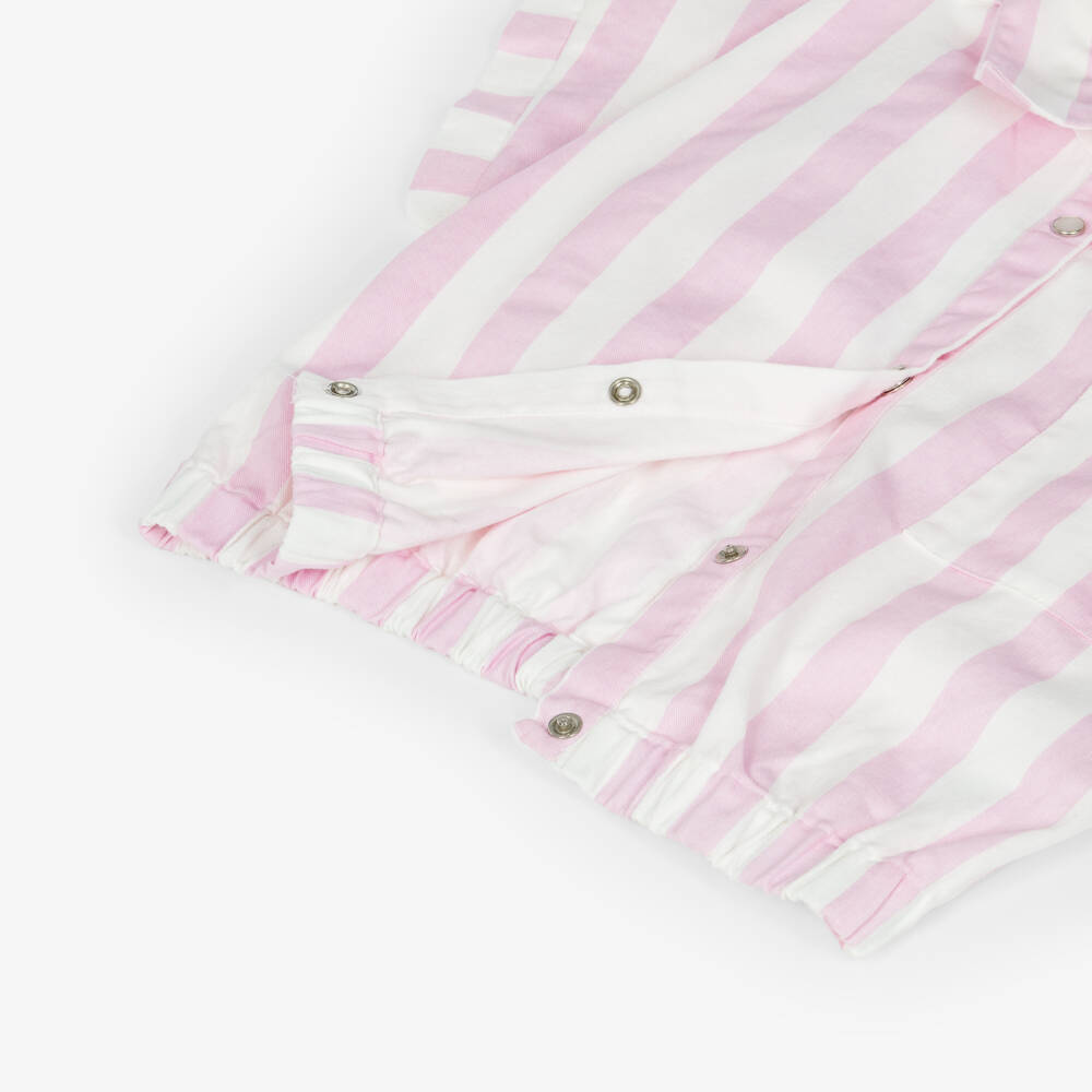 NAME IT-Girls Pink & White Striped Trouser Set | Childrensalon Outlet
