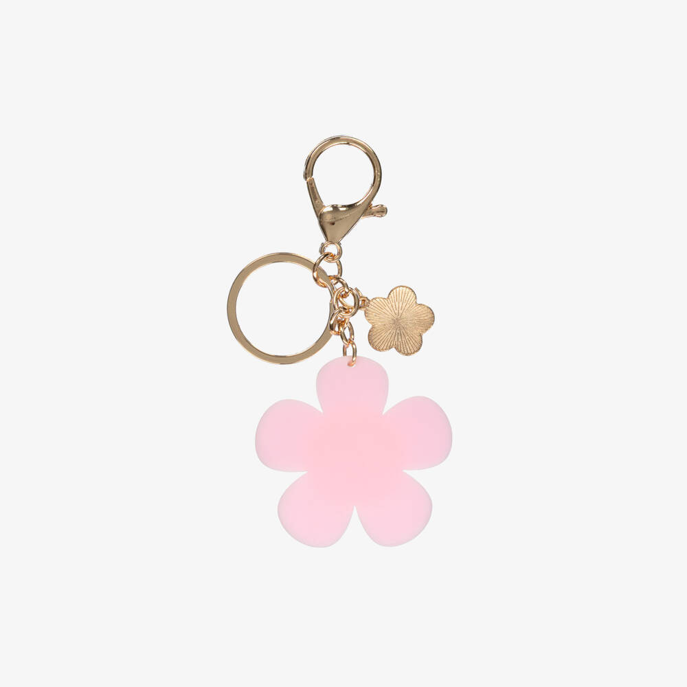 NAME IT-Girls Pink & Yellow Daisy Bag Charm & Keyring (5cm) | Childrensalon Outlet