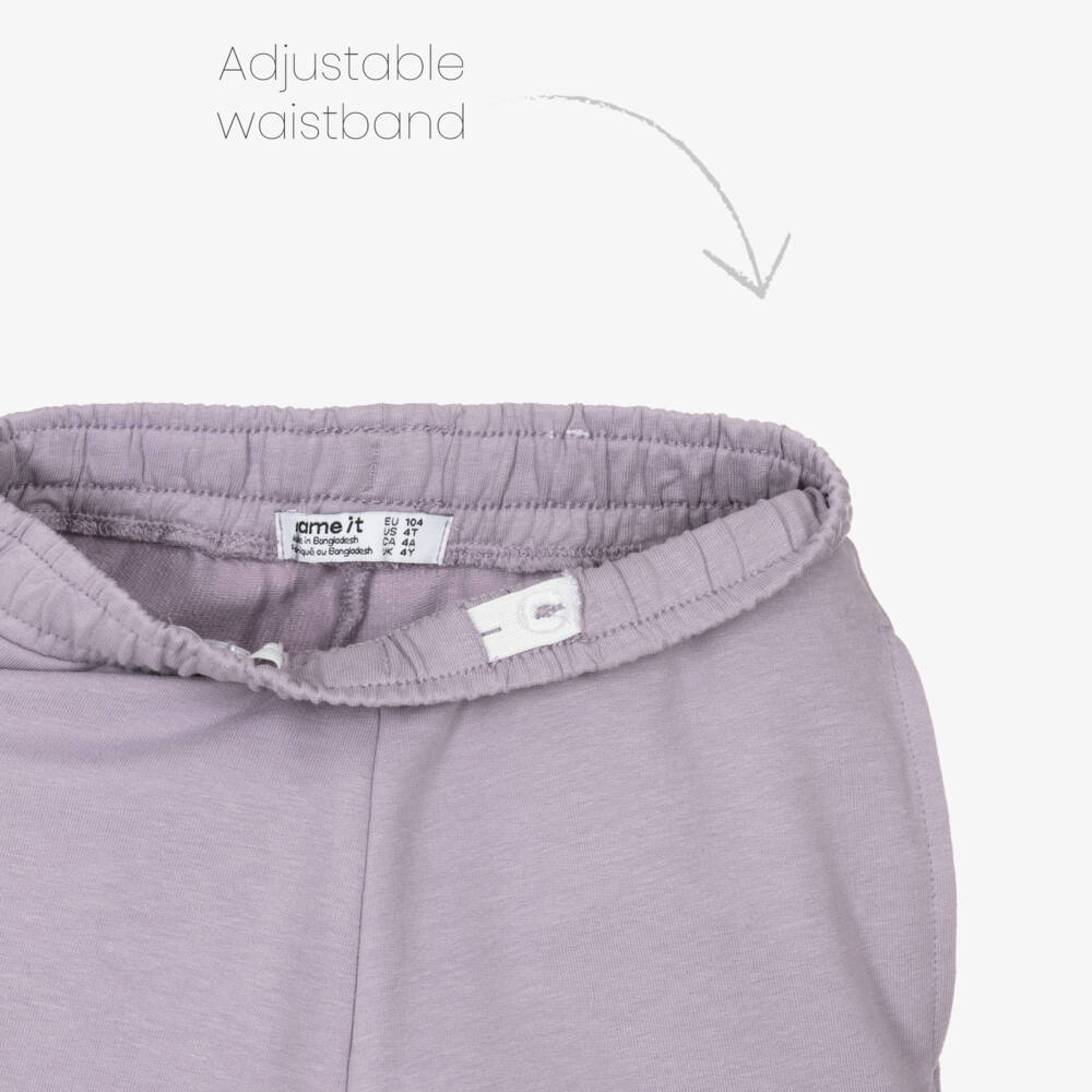 NAME IT-Girls Purple Cotton Disney Stitch Joggers | Childrensalon Outlet